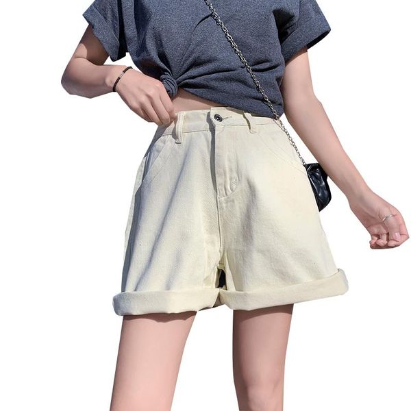 women's jeans apricot girls short summer arrivals plus size loose women wide hem, Blue
women's jeans apricot girls short summer arrivals plus size loose women wide hem, Blue
