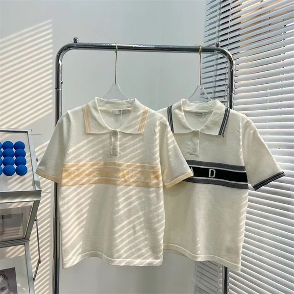 early spring new dr contrast jacquard college style breathable loose lapel knit polo short sleeve sweater women, White
early spring new dr contrast jacquard college style breathable loose lapel knit polo short sleeve sweater women, White