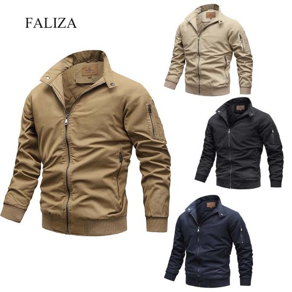 men's jackets faliza thick mens autumn winter military windbreaker stand collar bomber jacket male cotton inner arm pockets coats h916, Black;brown
men's jackets faliza thick mens autumn winter military windbreaker stand collar bomber jacket male cotton inner arm pockets coats h916, Black;brown