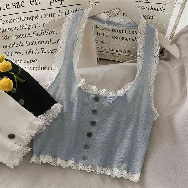lace stitching breasted crop hanging neck camis for women off shoulder sleeveless all-match slim fit camisole ins, White
lace stitching breasted crop hanging neck camis for women off shoulder sleeveless all-match slim fit camisole ins, White
