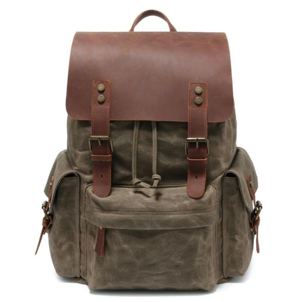 backpack luufan fashion army green leather canvas school roomy capacity rucksack men women travel packsack 17 inch knapsack
backpack luufan fashion army green leather canvas school roomy capacity rucksack men women travel packsack 17 inch knapsack