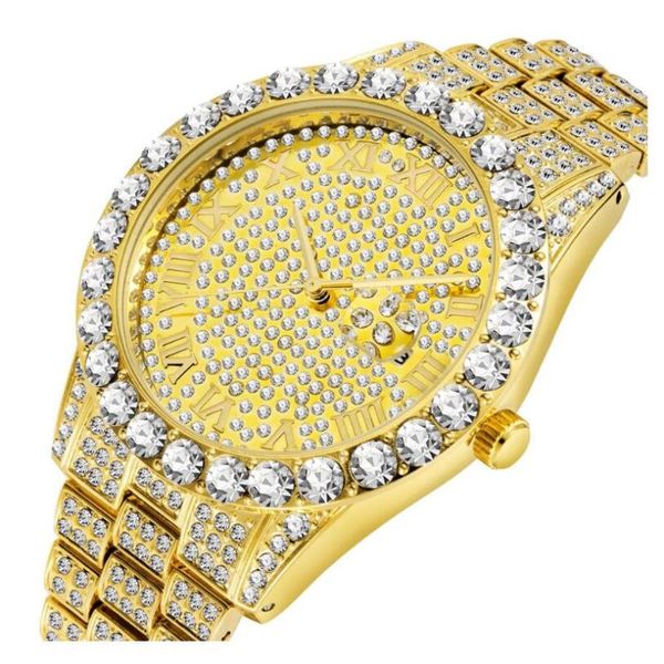wristwatches men watches steel watch gold big diamond with canlender classic male iced out, Slivery;brown
wristwatches men watches steel watch gold big diamond with canlender classic male iced out, Slivery;brown