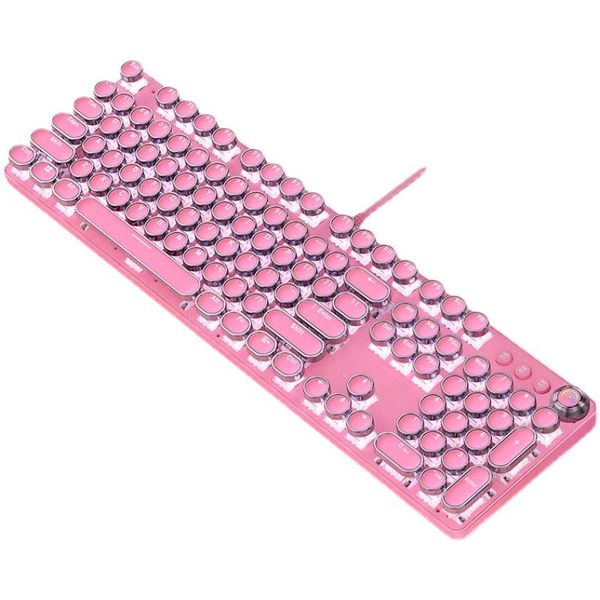 keyboards pink retro punk type writer mechanical keyboard white backlit lighting 104 keys computer lapgamer pc
keyboards pink retro punk type writer mechanical keyboard white backlit lighting 104 keys computer lapgamer pc
