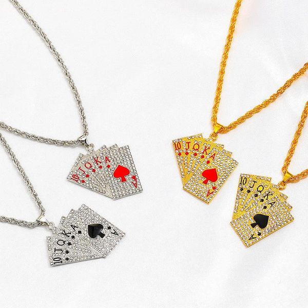 pendant necklaces 1pc hip hop jewelry women men statement enamel playing cards pendants fashion gold silver color necklace rock 
pendant necklaces 1pc hip hop jewelry women men statement enamel playing cards pendants fashion gold silver color necklace rock