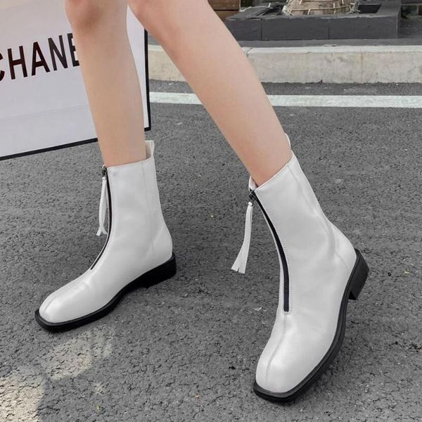boots women's handsome motorcycle casual all-match snow autumn winter black white women mid-calf zip ymb340
boots women's handsome motorcycle casual all-match snow autumn winter black white women mid-calf zip ymb340