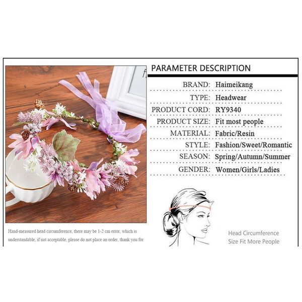 haimeikang fairy floral wreath headbands for girls flower headband bride bridesmaid wedding hair accessories new qylapv
haimeikang fairy floral wreath headbands for girls flower headband bride bridesmaid wedding hair accessories new qylapv