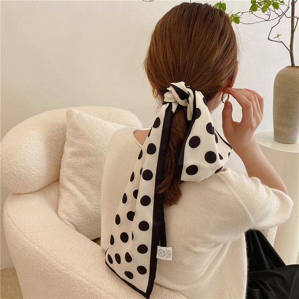 scarves french long decorative ribbon korean hair binding wave point silk head scarf female autumn and winter braided, Blue;gray
scarves french long decorative ribbon korean hair binding wave point silk head scarf female autumn and winter braided, Blue;gray
