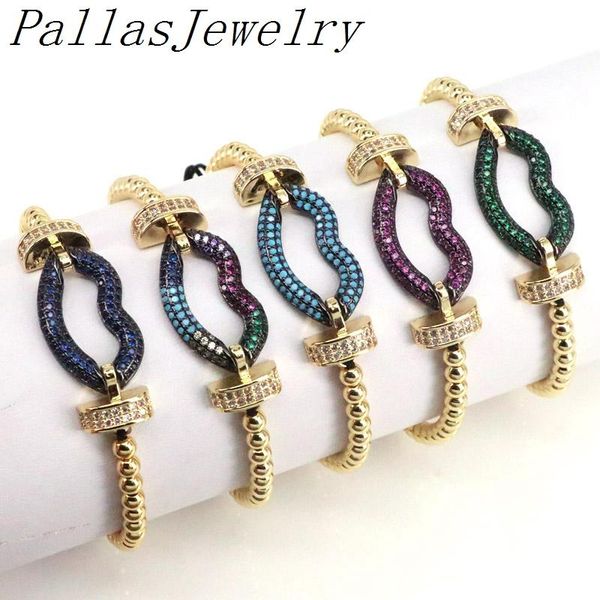 charm bracelets 5pcs trendy mouth connector bracelet adjustable micro pave rainbow cubic zircon lip braiding for women, Golden;silver
charm bracelets 5pcs trendy mouth connector bracelet adjustable micro pave rainbow cubic zircon lip braiding for women, Golden;silver