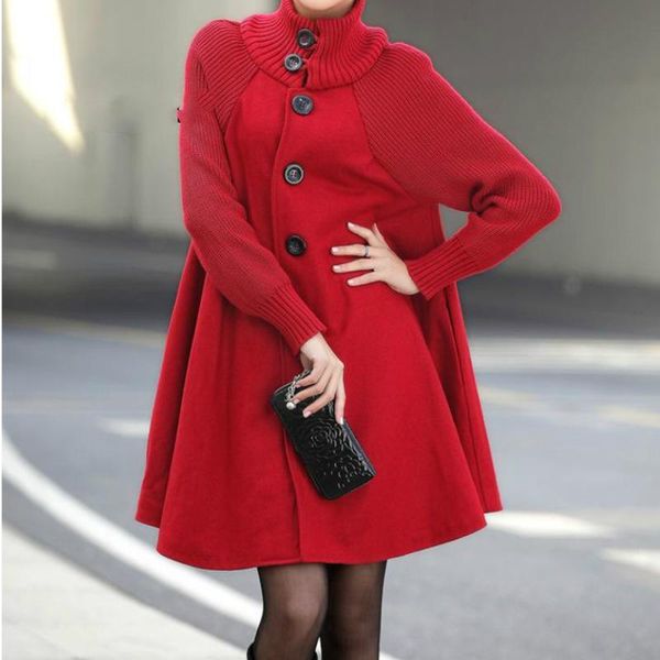 women's wool & blends sondr loose overcoats, thick coats, warm large european and american cloaks, things, Black
women's wool & blends sondr loose overcoats, thick coats, warm large european and american cloaks, things, Black