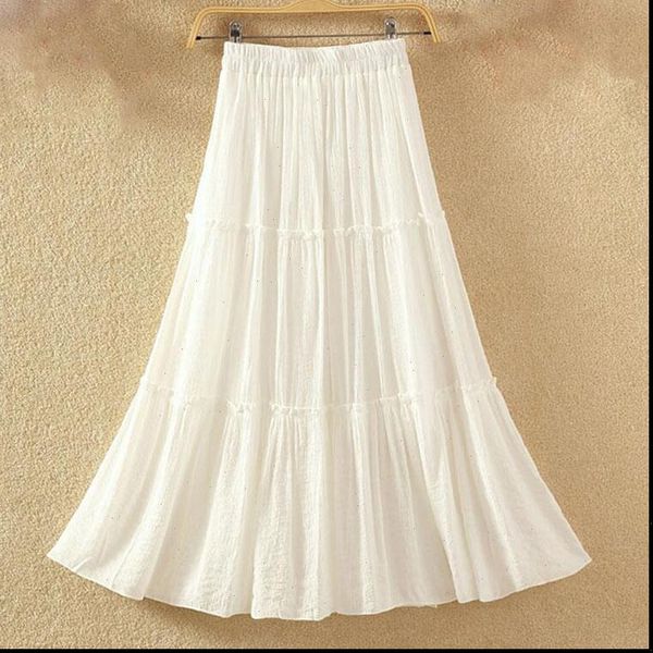 2021 women casual linen cotton long skirts solid elastic waist pleated maxi skirts beach boho vintage summer skirts, Black 
2021 women casual linen cotton long skirts solid elastic waist pleated maxi skirts beach boho vintage summer skirts, Black
