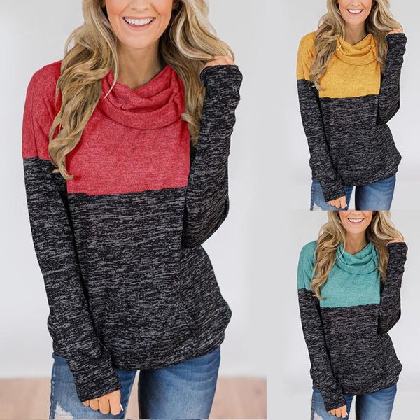 women's hoodies & sweatshirts winter women girl turtleneck splice solid shirts tunic long sleeve pullover female sweatshirt, Black
women's hoodies & sweatshirts winter women girl turtleneck splice solid shirts tunic long sleeve pullover female sweatshirt, Black