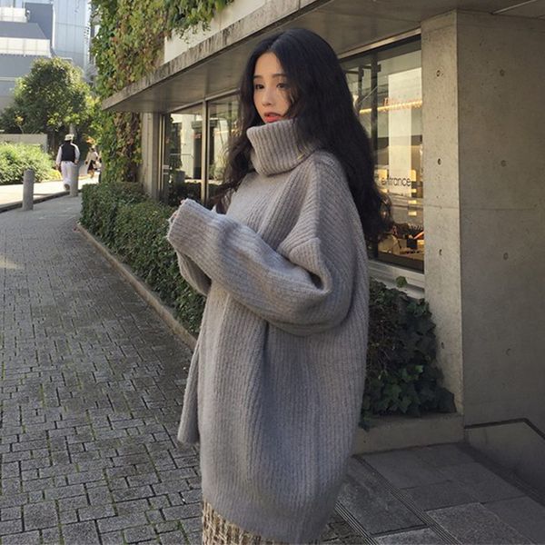 2021 new women's sweaters autumn winter solid long sleeve korean style ladies jumper turtleneck casual knitted for female pvmn, White;black
2021 new women's sweaters autumn winter solid long sleeve korean style ladies jumper turtleneck casual knitted for female pvmn, White;black