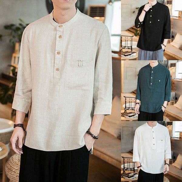 men year casual daily effen color 9 mouwen imitation cats shirt gentlemen lent and restore loose fashion, White;black
men year casual daily effen color 9 mouwen imitation cats shirt gentlemen lent and restore loose fashion, White;black