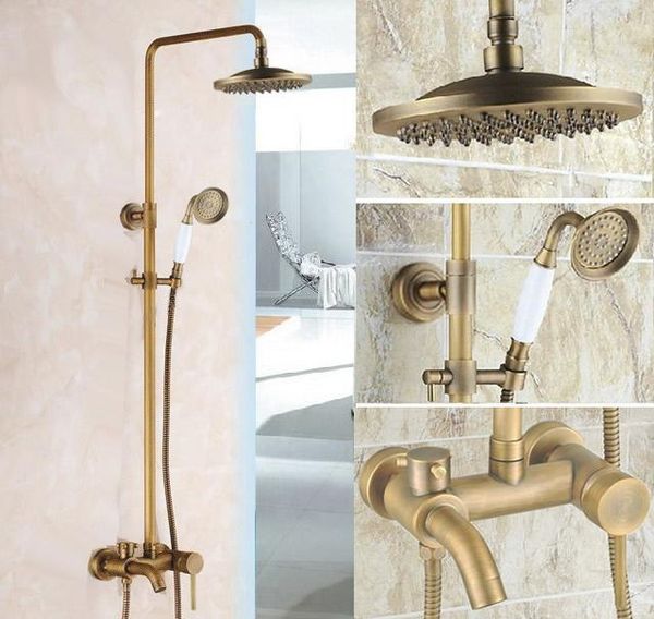 vintage retro antique brass single handle bathroom 8 inch round rain shower faucet set bath tub mixer tap hand shower mrs186
vintage retro antique brass single handle bathroom 8 inch round rain shower faucet set bath tub mixer tap hand shower mrs186