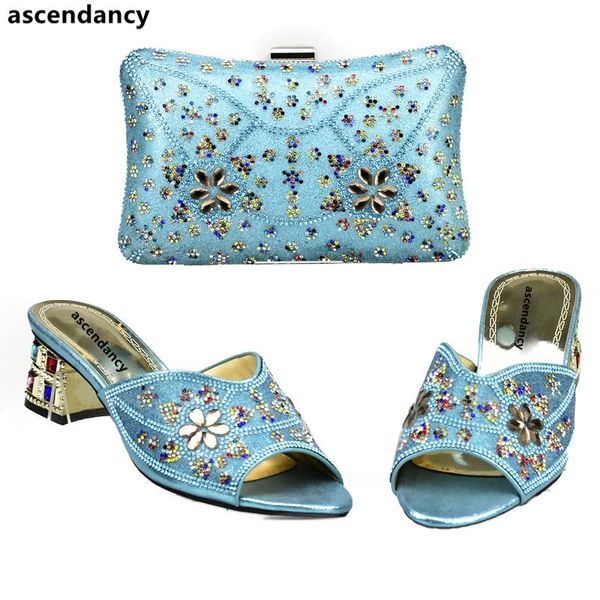 dress shoes sky blue color and bag set african sets 2021 italian bags to match with decorated rhinestone, Black
dress shoes sky blue color and bag set african sets 2021 italian bags to match with decorated rhinestone, Black