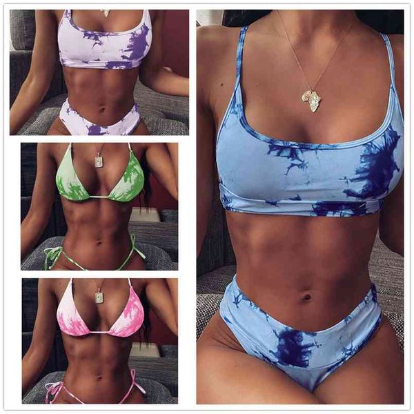 print sport bikini set women swimsuit push up high waist swimwear bathing suit thong biquin beachwear mujer 210722, White;black 
print sport bikini set women swimsuit push up high waist swimwear bathing suit thong biquin beachwear mujer 210722, White;black
