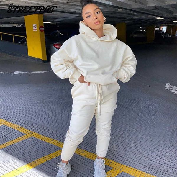 winter oversize two piece set women fleece long sleeve hoodie sweatshirts sweatpants pants jogging femme hoodies tracksuits 210714, White
winter oversize two piece set women fleece long sleeve hoodie sweatshirts sweatpants pants jogging femme hoodies tracksuits 210714, White