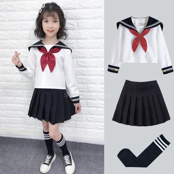 kid jk sailor dress 4pcs girl japanese korean orthodox school uniform pleated skirt navy long short sleeve kawaii suit anime cos, White
kid jk sailor dress 4pcs girl japanese korean orthodox school uniform pleated skirt navy long short sleeve kawaii suit anime cos, White