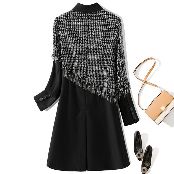 2021 spring female turn down collar single breasted minimalist loose patchwork tassel plaid jacket cardigan coat 8q115, Black;brown
2021 spring female turn down collar single breasted minimalist loose patchwork tassel plaid jacket cardigan coat 8q115, Black;brown