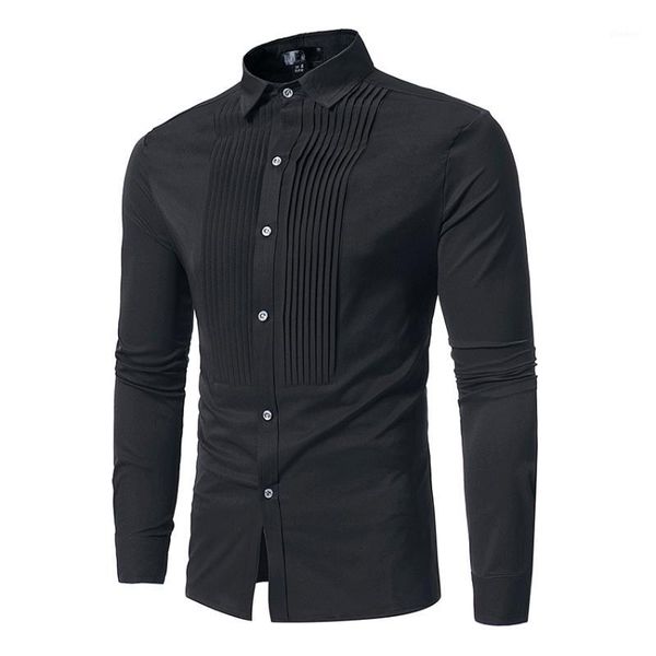 autumn shirt men long sleeve casual fashion solid color turn-down collar shirt for men slim fit business white black1, White;black 
autumn shirt men long sleeve casual fashion solid color turn-down collar shirt for men slim fit business white black1, White;black