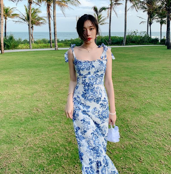 dressed blue and white floral chiffon sash elegant sanya seaside p fishtail beach dress in bathrobe panx, Black;gray
dressed blue and white floral chiffon sash elegant sanya seaside p fishtail beach dress in bathrobe panx, Black;gray
