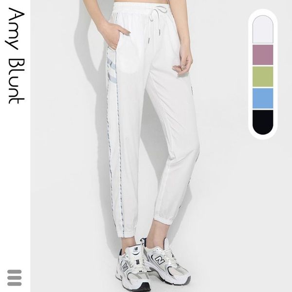 yoga outfits sports pants women's autumn and winter outdoor running casual trousers loose feet thin fitness, White;red 
yoga outfits sports pants women's autumn and winter outdoor running casual trousers loose feet thin fitness, White;red
