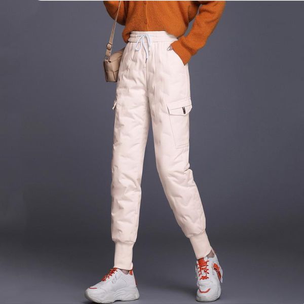 women's pants & capris real s 2021 down winter fashion high waist loose slimming thick warm stretch casual cotton trousers, Black;white
women's pants & capris real s 2021 down winter fashion high waist loose slimming thick warm stretch casual cotton trousers, Black;white
