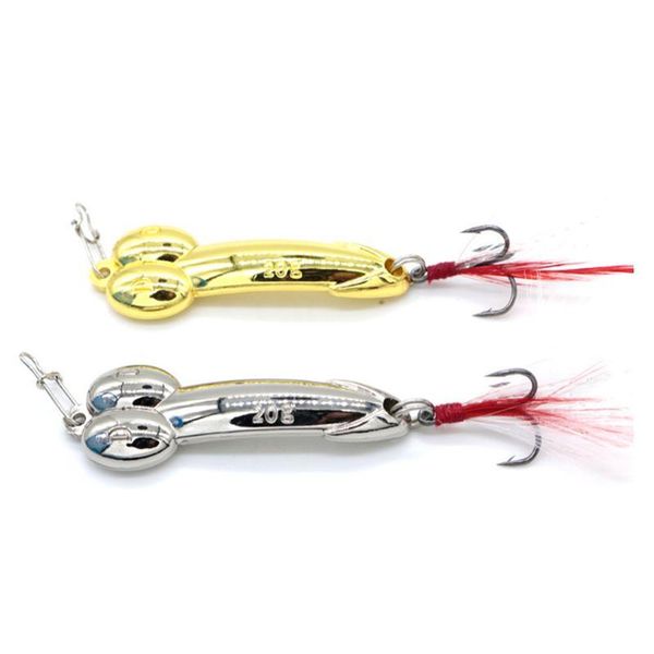 1pcs quality gold/sliver dd spoon lure 5g 10g 15g 20g metal sequined fishing hard bait with feather treble hook fishin jllaik
1pcs quality gold/sliver dd spoon lure 5g 10g 15g 20g metal sequined fishing hard bait with feather treble hook fishin jllaik
