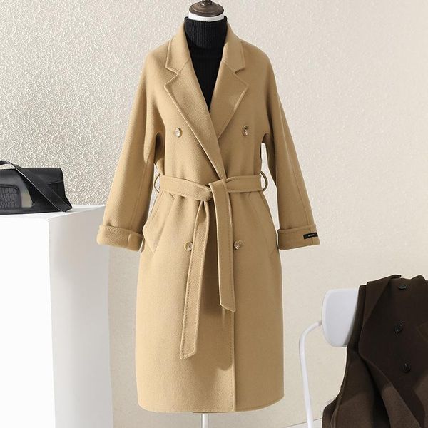 women's wool & blends winter coat women long 100% coats female double-sided woolen jakcets for autumn korean clothes belt 2021 wpy4040, Black
women's wool & blends winter coat women long 100% coats female double-sided woolen jakcets for autumn korean clothes belt 2021 wpy4040, Black