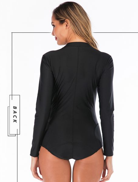 hirigin long sleeve swimming suit women one piece swimwear 2019 pure color zipper surf summer padded women beach bathing suit, Black;blue
hirigin long sleeve swimming suit women one piece swimwear 2019 pure color zipper surf summer padded women beach bathing suit, Black;blue