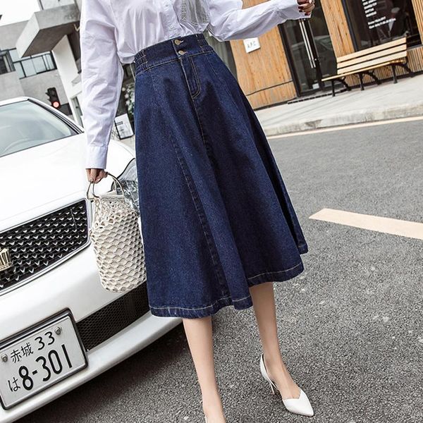skirts zoki elegant women denim skirt autumn fashion button a line jean mid-calf casual korean plus size loose faldas female 2021, Black
skirts zoki elegant women denim skirt autumn fashion button a line jean mid-calf casual korean plus size loose faldas female 2021, Black