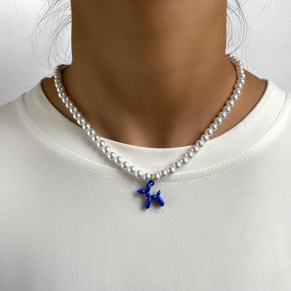 chokers simple cute cartoon balloon dog charm pearl beaded necklace for women simulated choker girls collar boho vacation jewelry, Golden;silver
chokers simple cute cartoon balloon dog charm pearl beaded necklace for women simulated choker girls collar boho vacation jewelry, Golden;silver