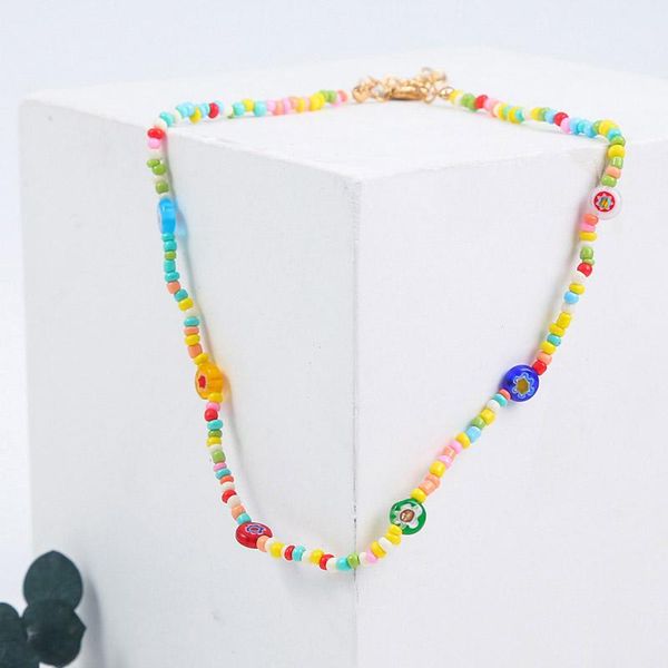 chokers trendy bohemian ladies multicolor glazed glass beads handmade beaded necklaces for women girls beach style jewelry gift, Golden;silver
chokers trendy bohemian ladies multicolor glazed glass beads handmade beaded necklaces for women girls beach style jewelry gift, Golden;silver