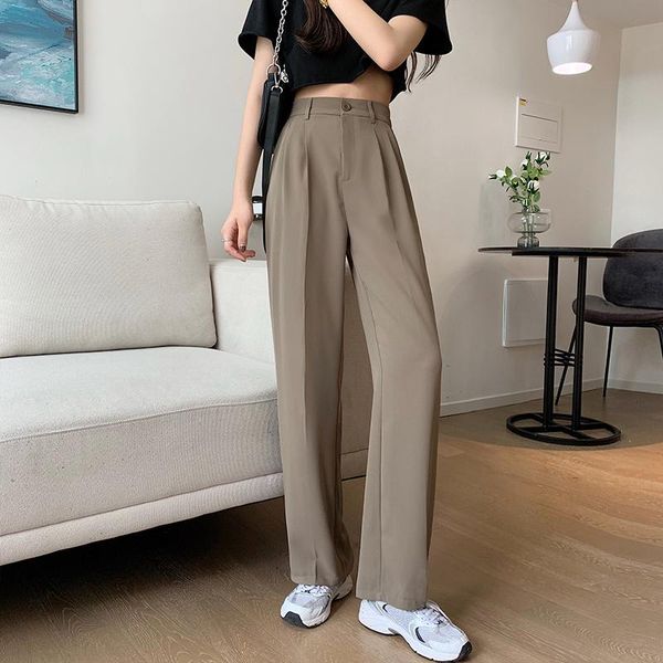 women's pants & capris high waist blue casual women fashion female straight office ladies trousers loose autumn solid street, Black;white
women's pants & capris high waist blue casual women fashion female straight office ladies trousers loose autumn solid street, Black;white
