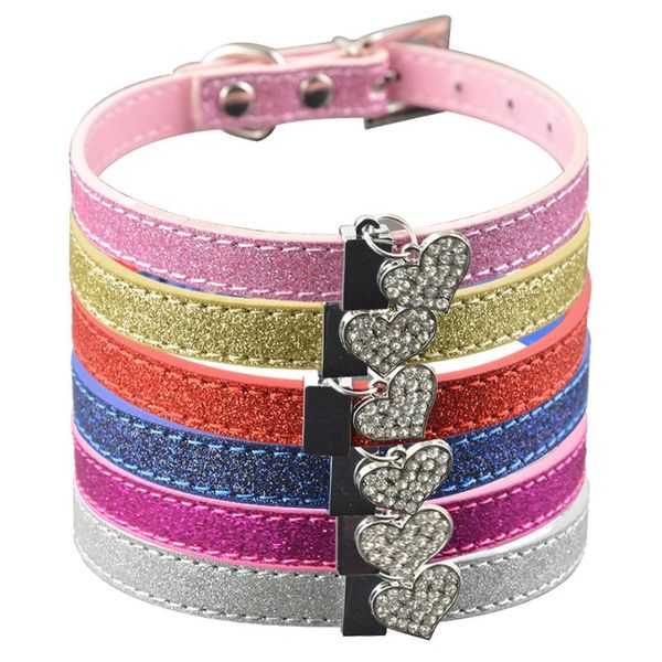 2 sizes 7 colors dog collar bling leather heart charm pendent pet puppy cat necklace collar
2 sizes 7 colors dog collar bling leather heart charm pendent pet puppy cat necklace collar