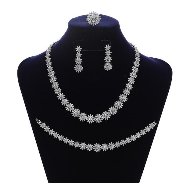 earrings & necklace jewelry set hadiyana exquisite sets women wedding ring and bracelet 4pcs zircon cny134 bisuteria, Silver
earrings & necklace jewelry set hadiyana exquisite sets women wedding ring and bracelet 4pcs zircon cny134 bisuteria, Silver