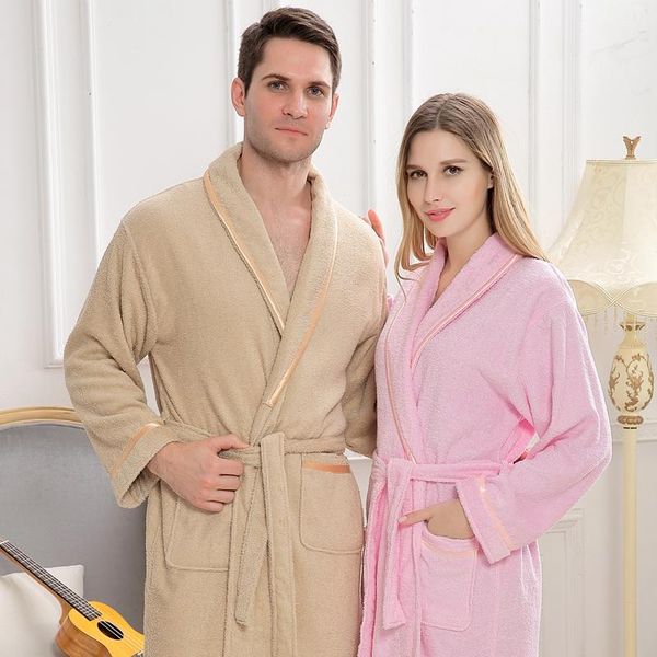 men's sleepwear 100% cotton women men towel fleece bathrobe gown lovers couple nightwear winter thicken warm soft robe, Black;brown
men's sleepwear 100% cotton women men towel fleece bathrobe gown lovers couple nightwear winter thicken warm soft robe, Black;brown