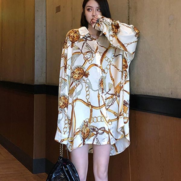satin chain printed plus size long blouses 2021 autumn women chiffon blouse long sleeve loose shirts blusas mujer black top, White
satin chain printed plus size long blouses 2021 autumn women chiffon blouse long sleeve loose shirts blusas mujer black top, White
