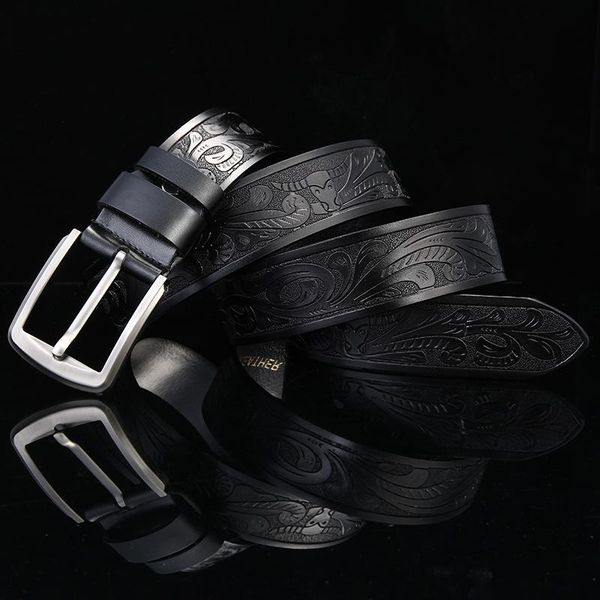 belts genuine leather men belt for jeans fashion floral carved male flower cowskin cowboy quality xn014, Black;brown
belts genuine leather men belt for jeans fashion floral carved male flower cowskin cowboy quality xn014, Black;brown