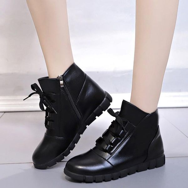 boots winter shoes women ankle classic snow warm plush thickening flat for zapatos de mujer b1109, Black
boots winter shoes women ankle classic snow warm plush thickening flat for zapatos de mujer b1109, Black