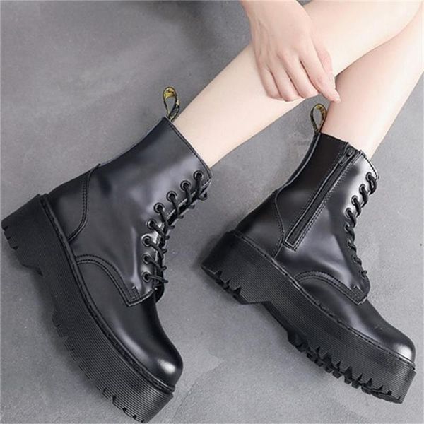boots genuine leather platform punk women designer goth shoes female ladies ankle chaussures botas mujer buty, Black
boots genuine leather platform punk women designer goth shoes female ladies ankle chaussures botas mujer buty, Black