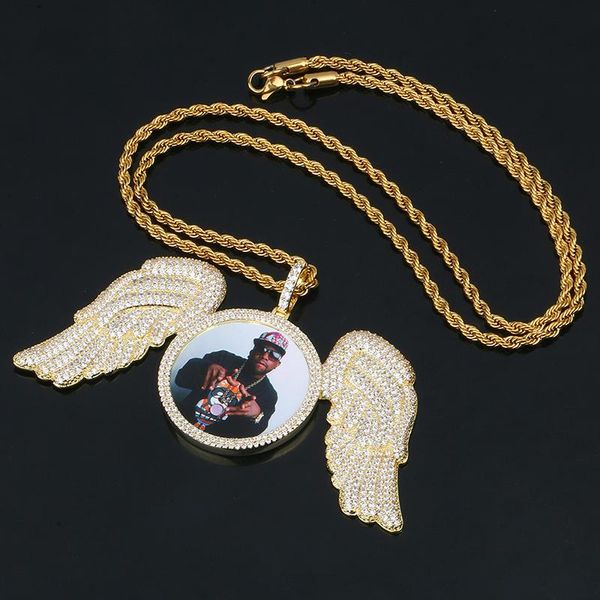 pendant necklaces iceoutbox custom made po angel wing medallions necklace with cubic zircon men's hip hop jewelry drop, Silver
pendant necklaces iceoutbox custom made po angel wing medallions necklace with cubic zircon men's hip hop jewelry drop, Silver