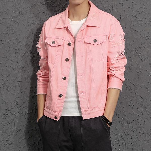 men's jackets m- 5xl fashion brand denim jacket men ripped holes mens pink black jean garment washed coat, Black;brown
men's jackets m- 5xl fashion brand denim jacket men ripped holes mens pink black jean garment washed coat, Black;brown