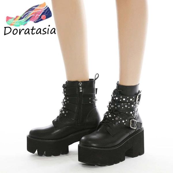 boots doratasia women buckle strap metal cook punk shoes autumn winter fashion platform ankle, Black
boots doratasia women buckle strap metal cook punk shoes autumn winter fashion platform ankle, Black
