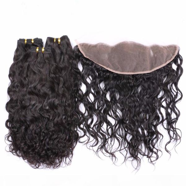 wet and wavy brazilian human hair weaves with frontal 3bundles water wave virgin hair wefts with 13x4 full lace frontal closure 4pcs lot, Black;brown
wet and wavy brazilian human hair weaves with frontal 3bundles water wave virgin hair wefts with 13x4 full lace frontal closure 4pcs lot, Black;brown
