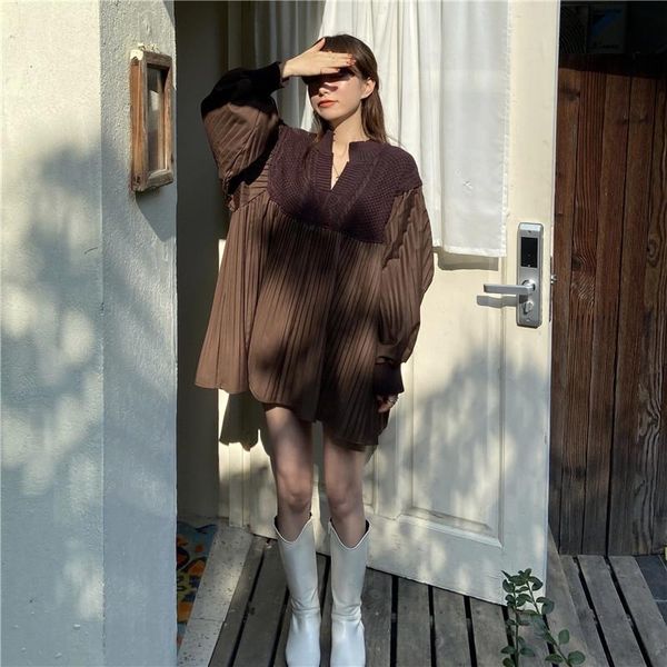 casual dresses loose v-neck women's sweater dress knitted summer full sleeve pullover 2021, Black;gray
casual dresses loose v-neck women's sweater dress knitted summer full sleeve pullover 2021, Black;gray