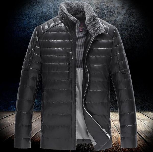 men's fur & faux m-3xl / spring fashion middle - aged in the long paragraph warm pu leather jacket, Black
men's fur & faux m-3xl / spring fashion middle - aged in the long paragraph warm pu leather jacket, Black