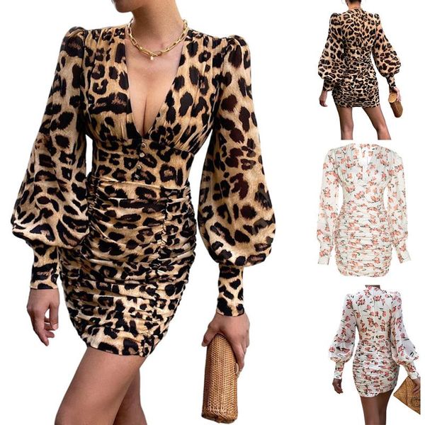 casual dresses autumn women ruched sheath slim dress bodycon female flower/leopard print deep v-neck puff sleeve hip party mini, Black;gray
casual dresses autumn women ruched sheath slim dress bodycon female flower/leopard print deep v-neck puff sleeve hip party mini, Black;gray