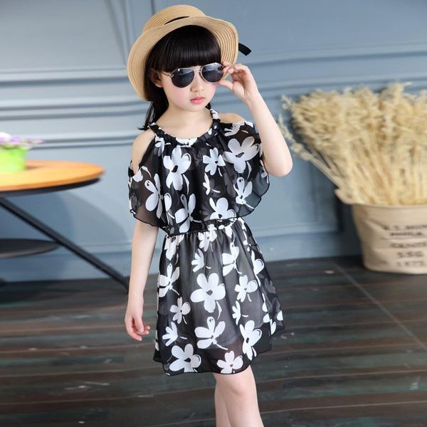 girl's dresses the summer wear children dress girl strapless chiffon black and white flower kids 4-12 ages, Red;yellow
girl's dresses the summer wear children dress girl strapless chiffon black and white flower kids 4-12 ages, Red;yellow