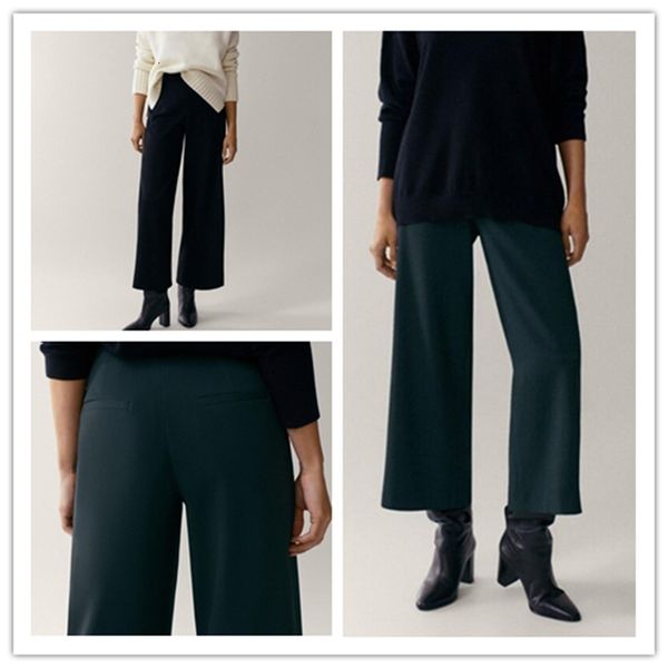 2021 women pants autumn new chiffon yarn straight wide leg ladies casual trousers ahwf, Black;white
2021 women pants autumn new chiffon yarn straight wide leg ladies casual trousers ahwf, Black;white
